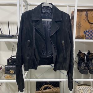 BALENCIAGA BLACK LEATHER MOTO JACKET